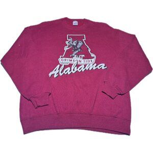 Vintage 80s Alabama Crimson Tide Elephant Pullover Sweatshirt MADE IN USA XL